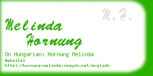 melinda hornung business card